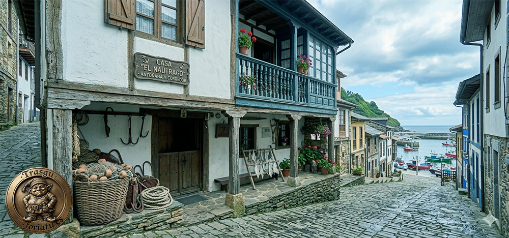Casa tipica marinera popular de Asturias