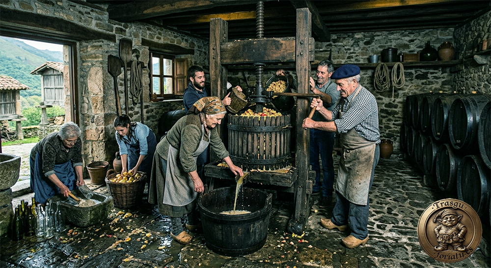 Imagen del tipico Llagar Asturiano de aldea