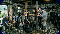 Imagen del tipico Llagar Asturiano de aldea